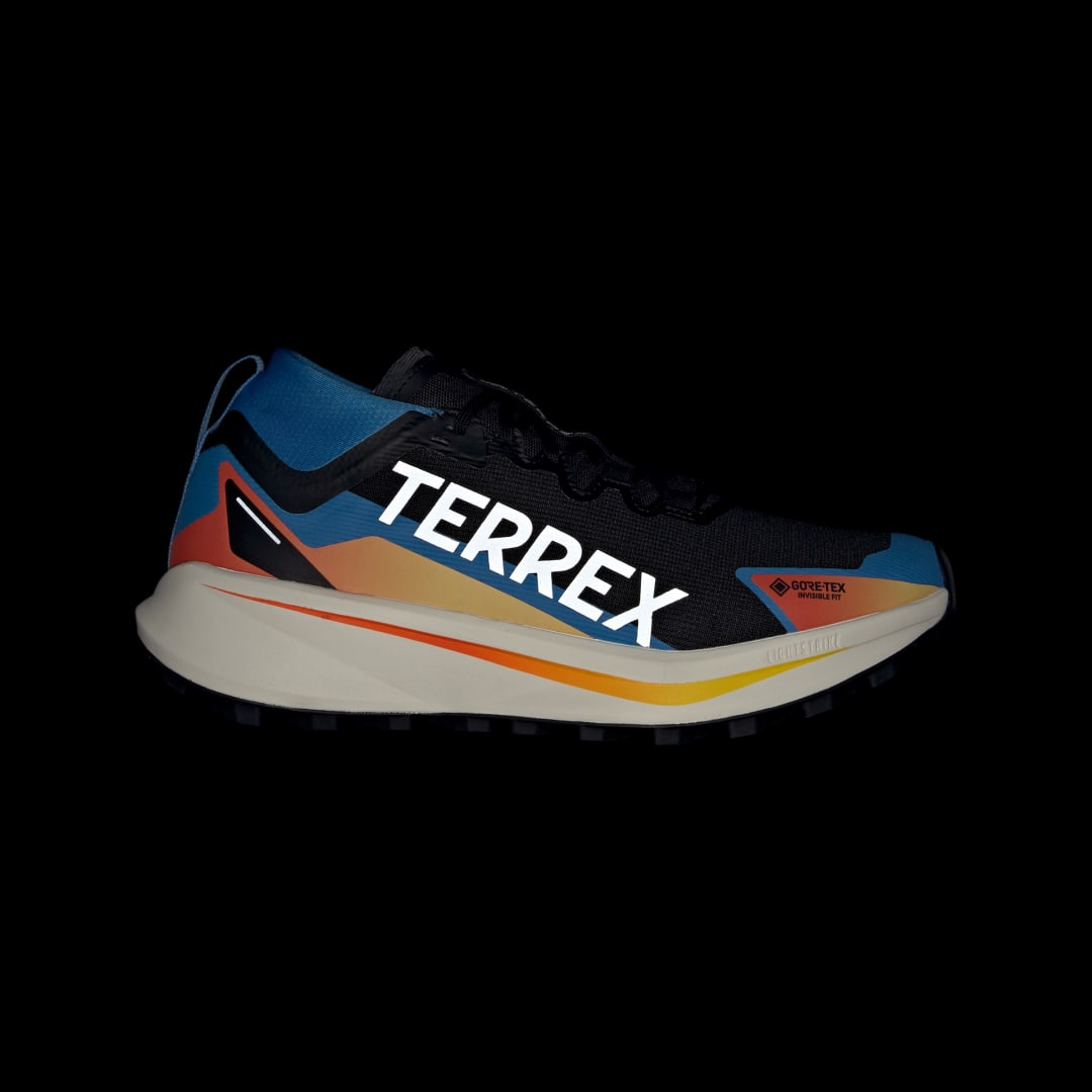 adidas Terrex Agravic GTX Trail Running Shoes Core Black / Cloud White / Ray Blue - Image 2