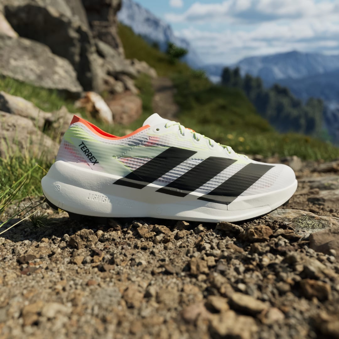 adidas Terrex Agravic Speed 2 Trail Running Shoes Cloud White / Core Black / Semi Impact Orange - Image 2
