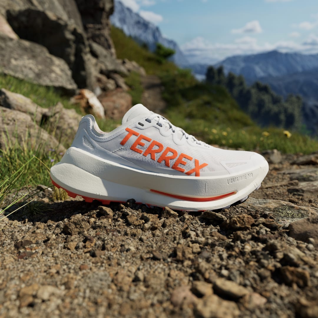 adidas Terrex Agravic Speed Ultra Trail Running Shoes Cloud White / Impact Orange / Dash Grey - Image 2
