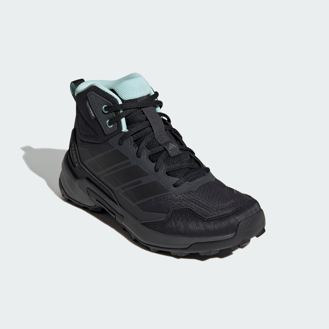 adidas Terrex Eastrail 3 Mid Climaproof Hiking Shoes Carbon / Core Black / Semi Flash Aqua - Image 4