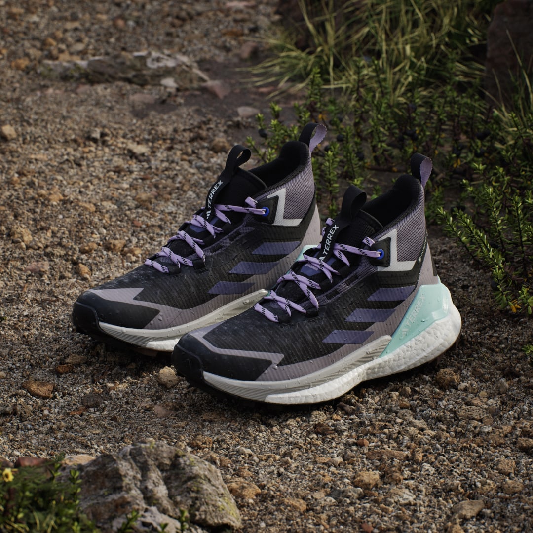 adidas Terrex Free Hiker 2.0 Gore-Tex Hiking Shoes Core Black / Preloved Violet / Taupe Oxide - Image 4