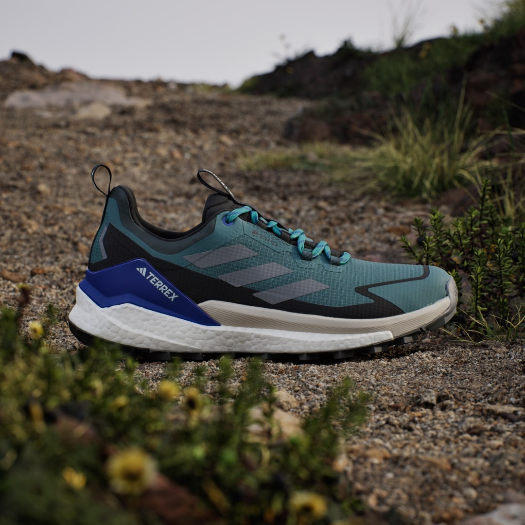 adidas Terrex Free Hiker 2.0 Low Gore-Tex Hiking Shoes Preloved Teal / Grey Three / Core Black - Image 2