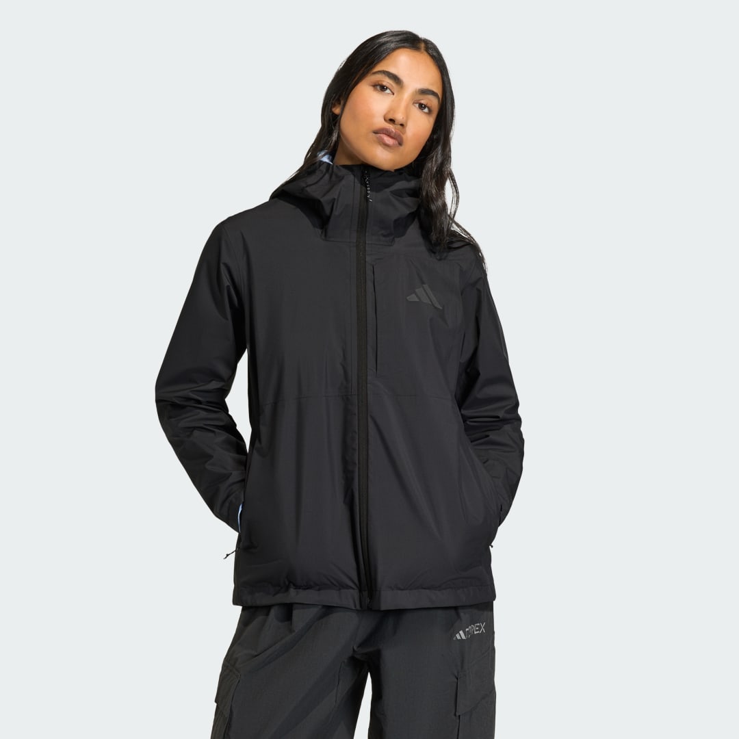 adidas Terrex Multi 2.5 Layer CLIMAPROOF Rain Jacket Black