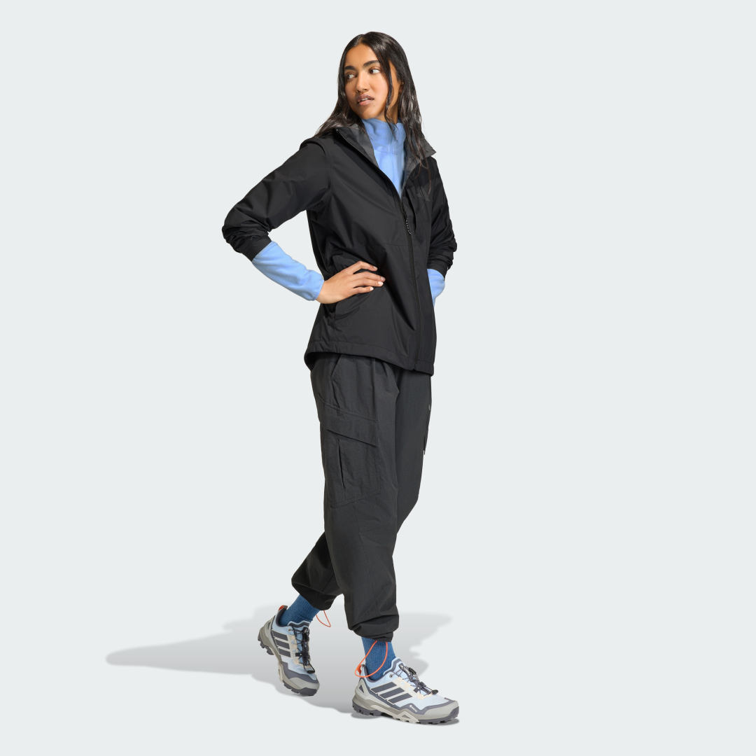 adidas Terrex Multi 2.5 Layer CLIMAPROOF Rain Jacket Black - Image 3