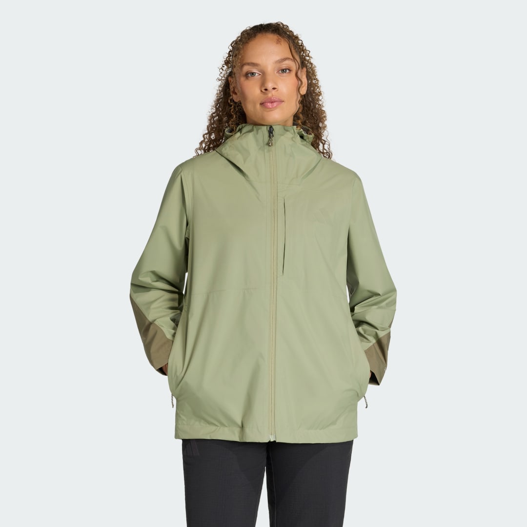 adidas Terrex Multi 2.5 Layer CLIMAPROOF Rain Jacket Tent Green / Olive Strata