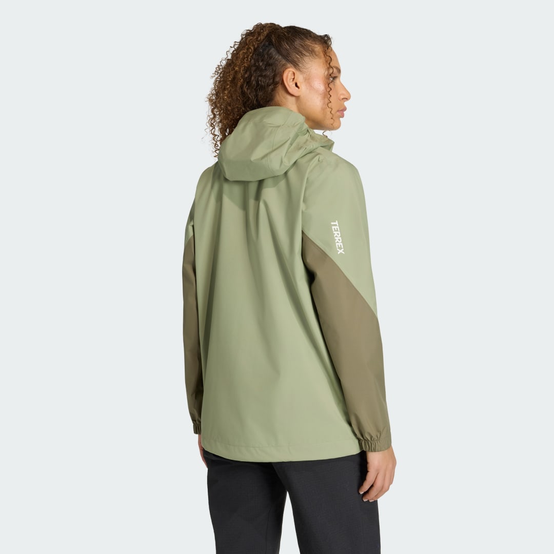 adidas Terrex Multi 2.5 Layer CLIMAPROOF Rain Jacket Tent Green / Olive Strata - Image 2