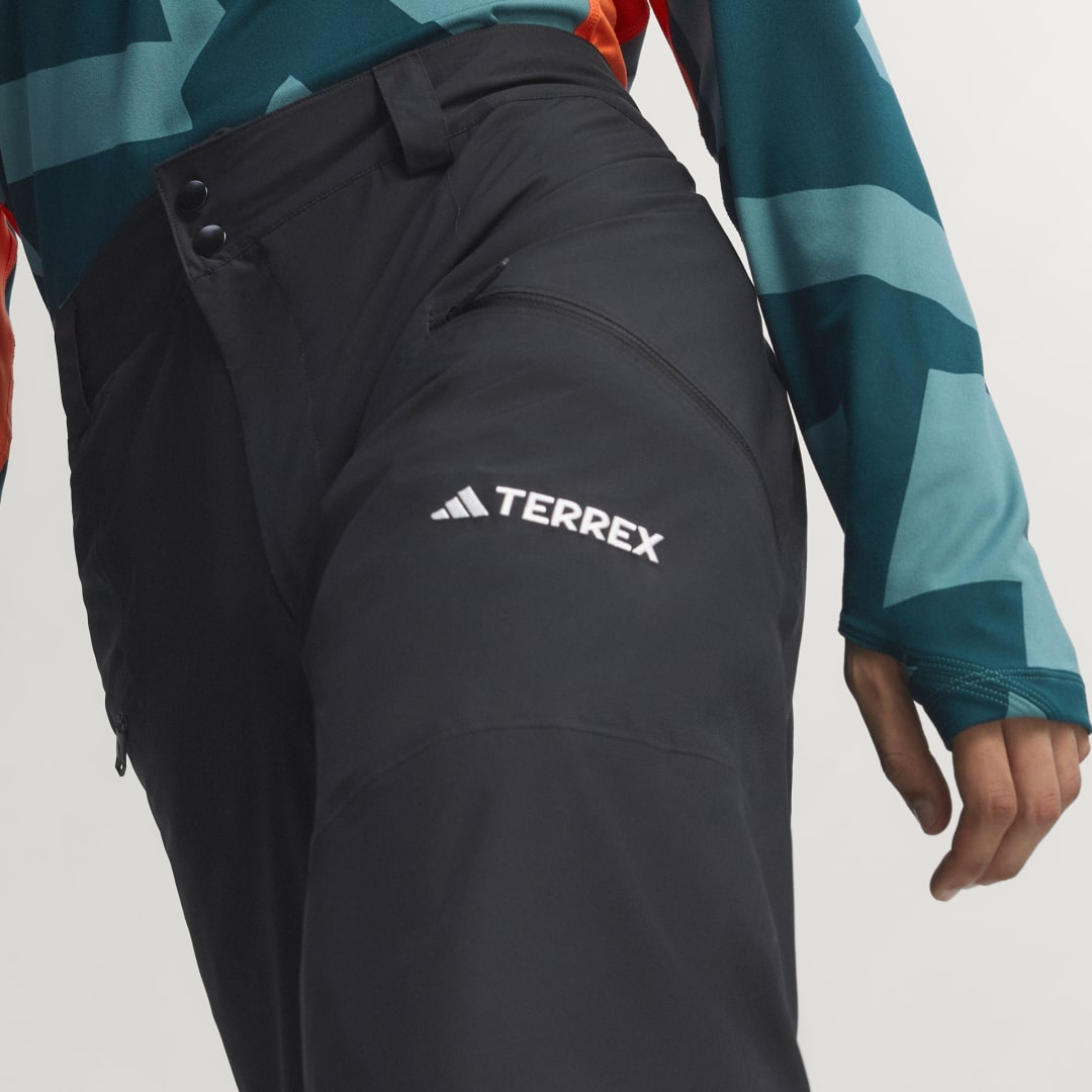 adidas Terrex Multi 2 Layer CLIMAPROOF Insulated Tracksuit Bottoms Black - Image 4