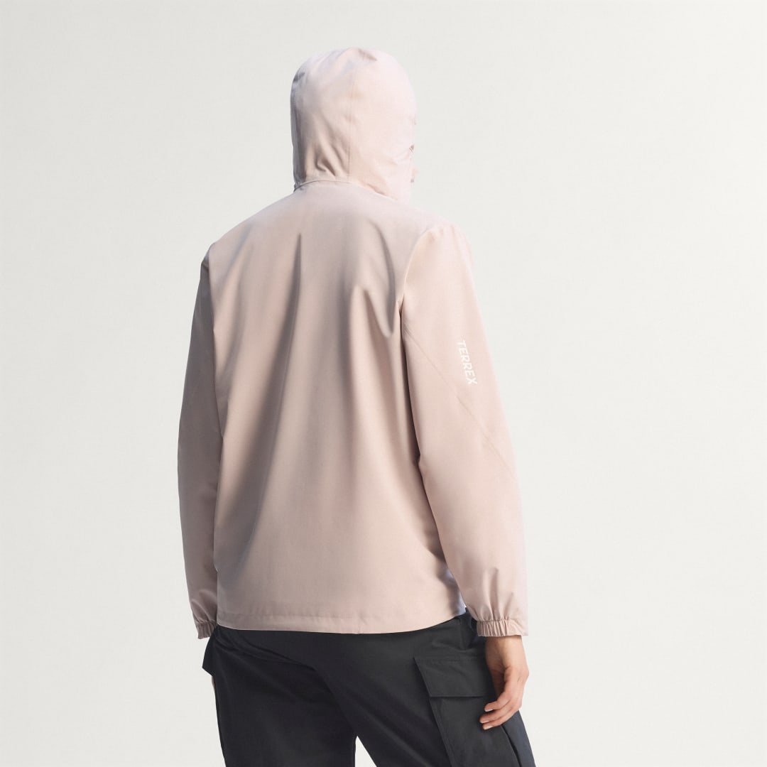 adidas Terrex Multi 2 Layer CLIMAPROOF Rain Jacket Wonder Taupe - Image 2