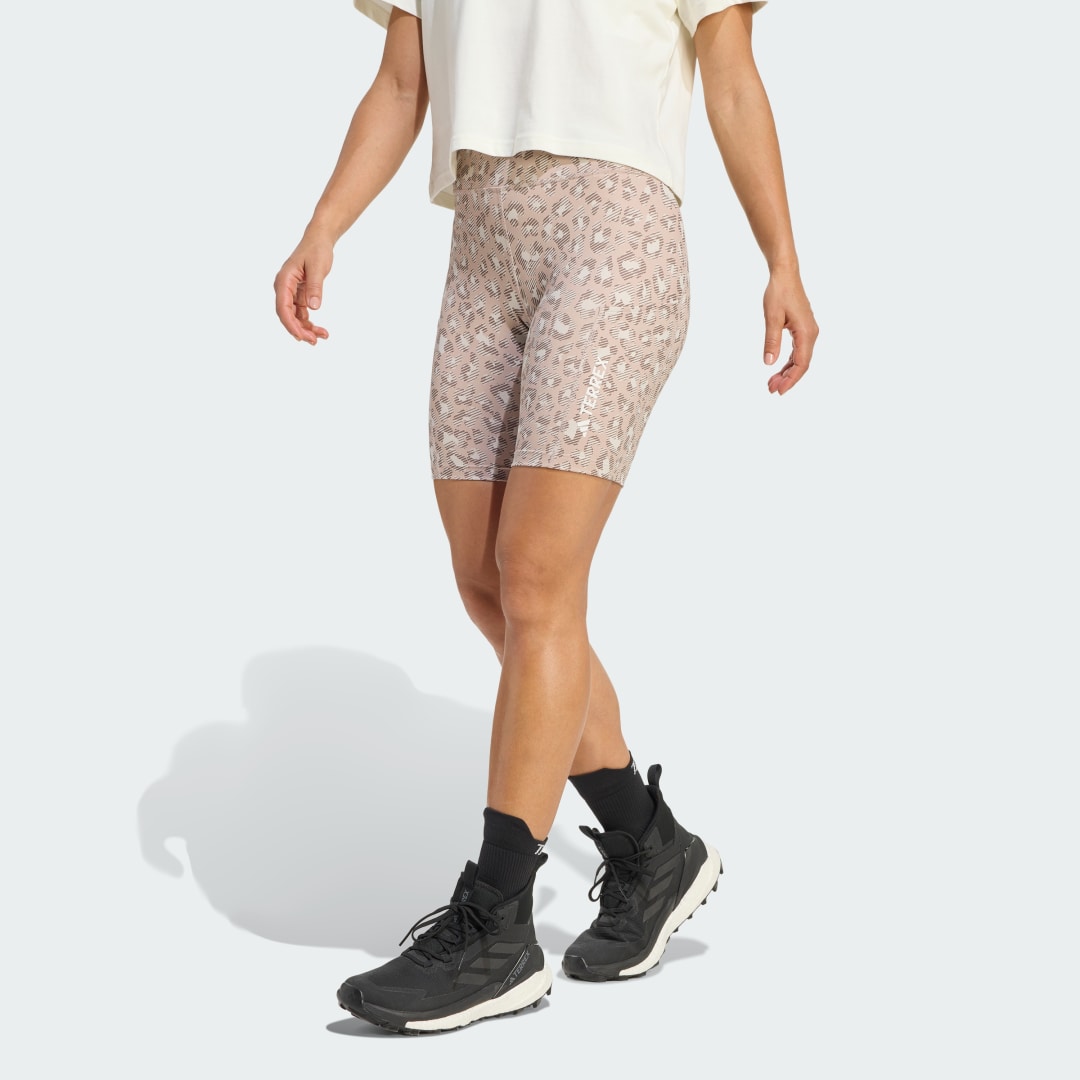 adidas Terrex Multi 8inch Printed Tight Shorts Beige / Wonder Taupe / Trace Brown