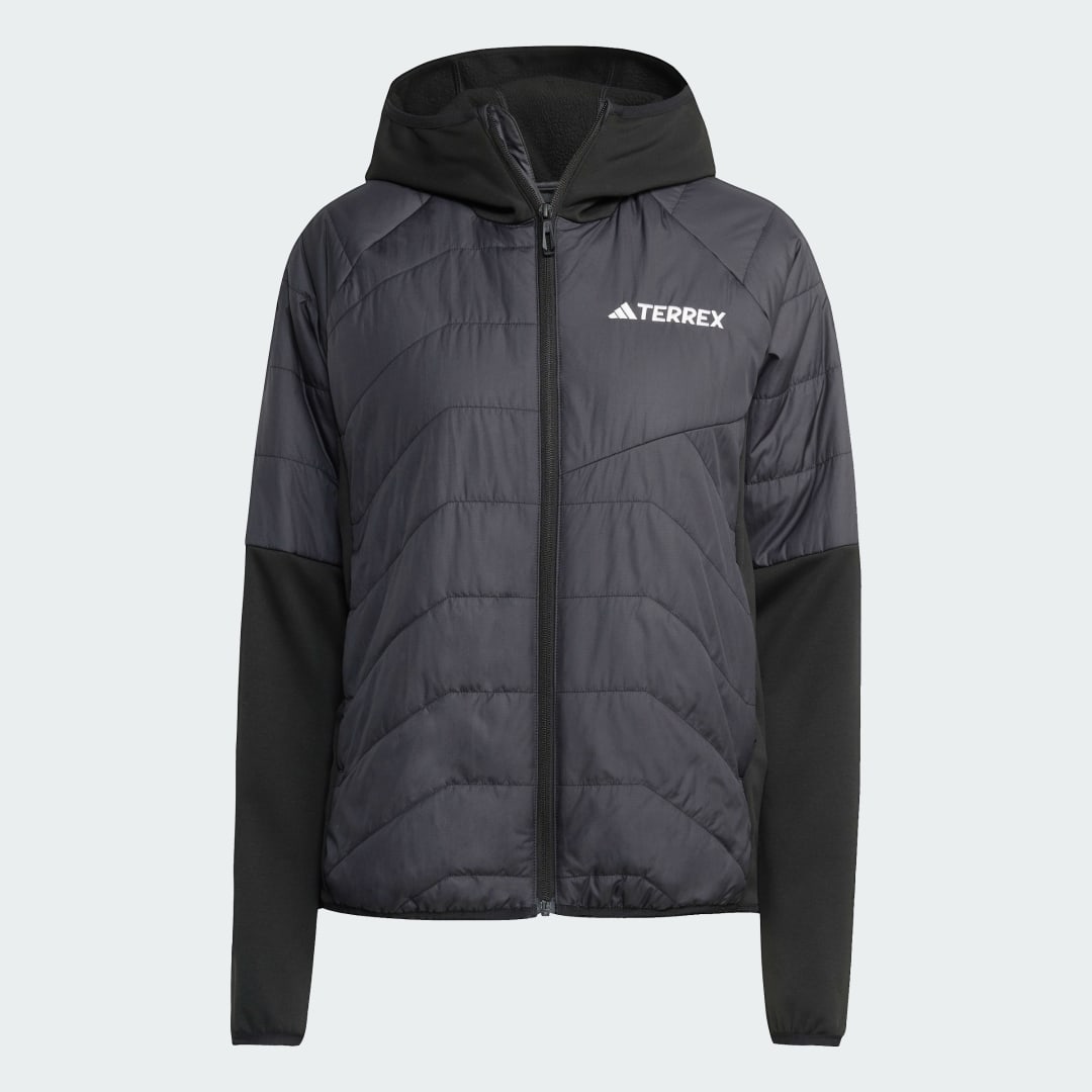 adidas Terrex Multi CLIMAWARM Insulated Hybrid Hooded Jacket Black - Image 4