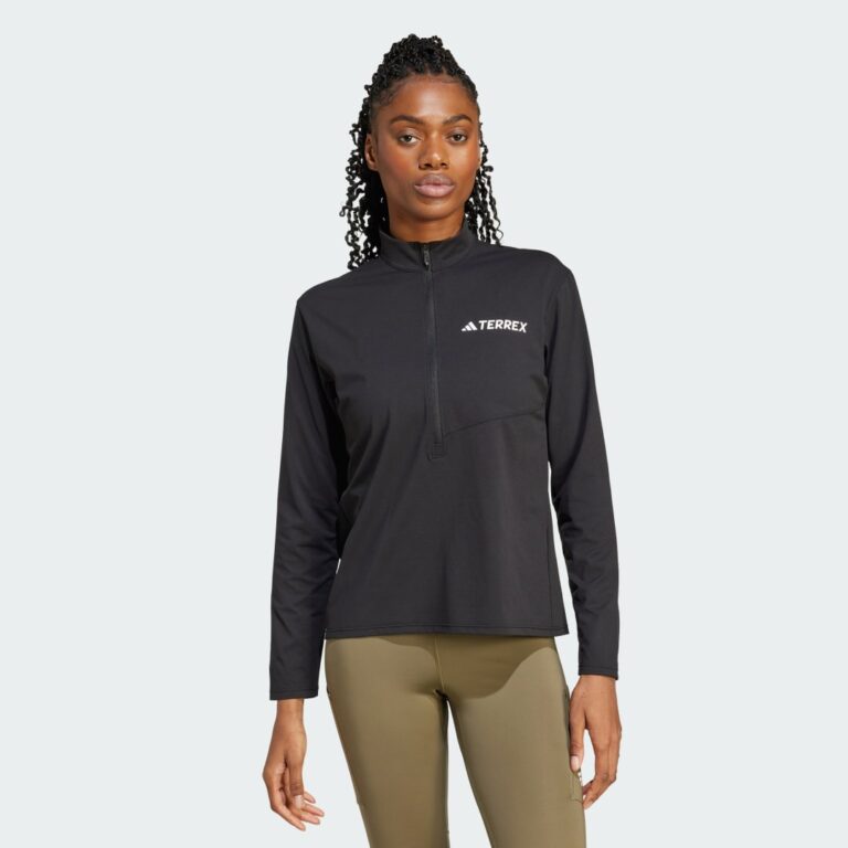 adidas Terrex Multi Climacool 1/2 Zip Long Sleeve Long-Sleeve Top Black