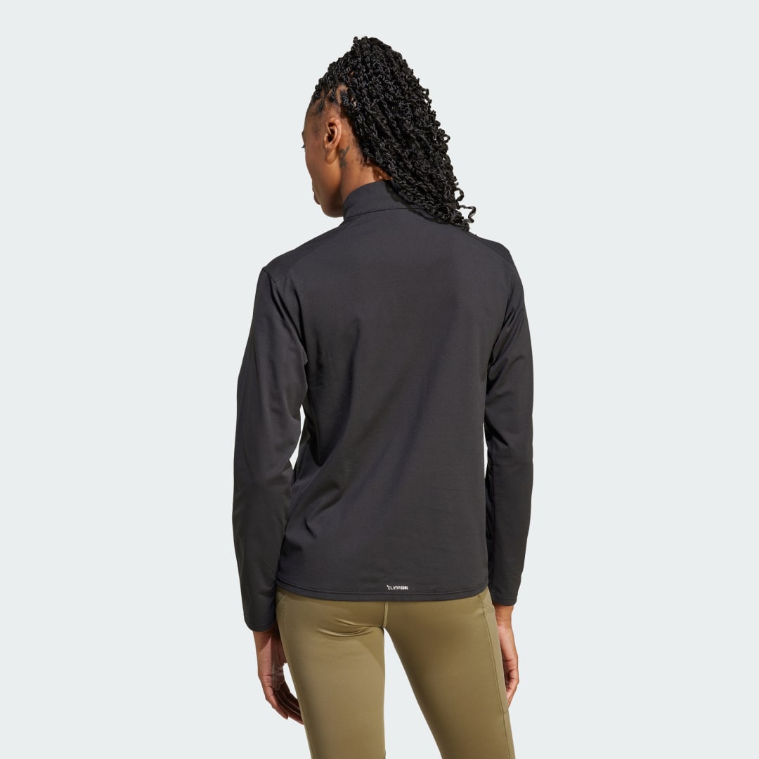 adidas Terrex Multi Climacool 1/2 Zip Long Sleeve Long-Sleeve Top Black - Image 2