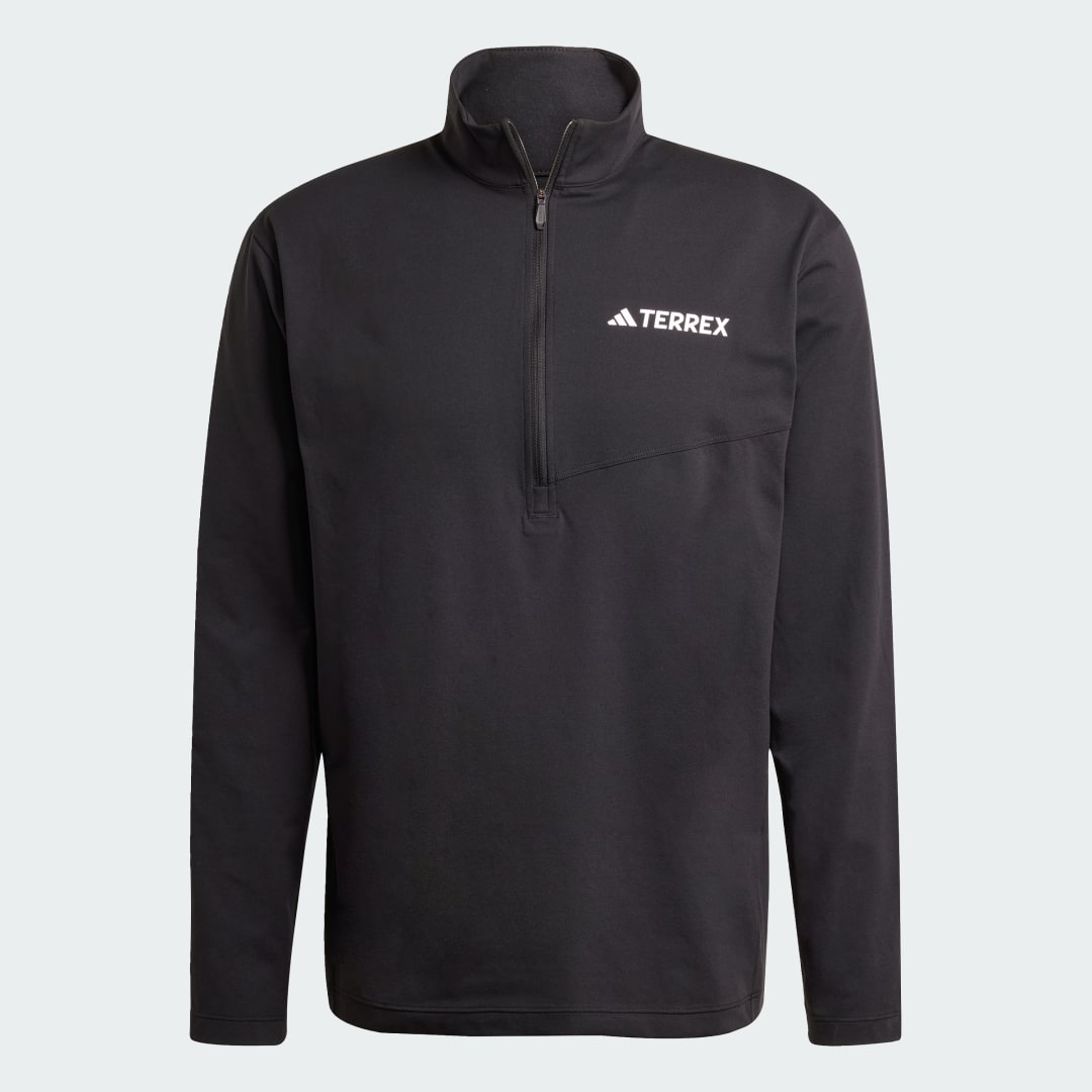 adidas Terrex Multi Climacool 1/2 Zip Long Sleeve Long-Sleeve Top Black - Image 4