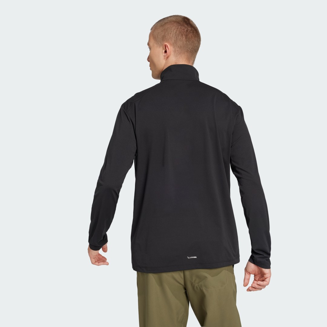 adidas Terrex Multi Climacool 1/2 Zip Long Sleeve Long-Sleeve Top Black - Image 2