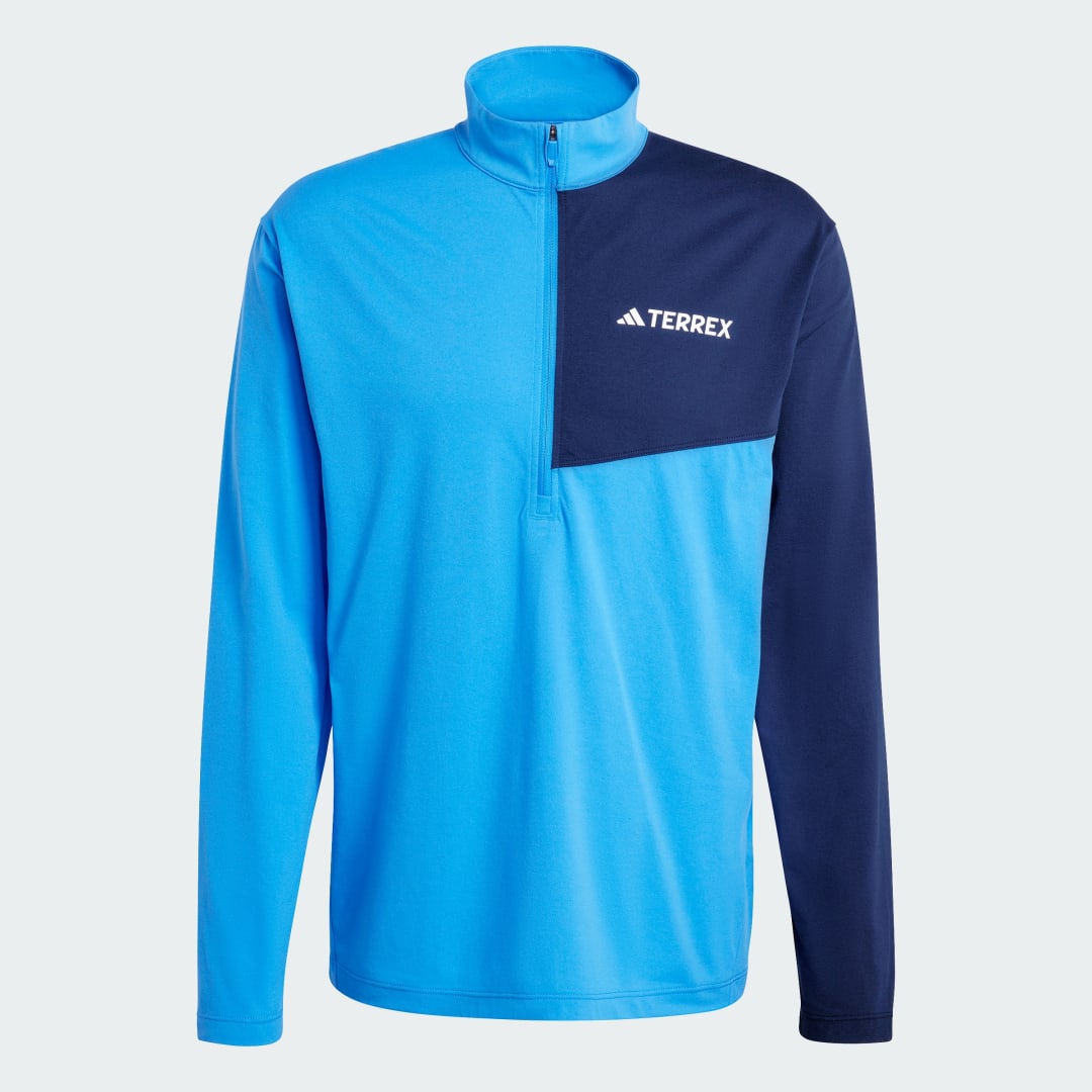 adidas Terrex Multi Climacool 1/2 Zip Long Sleeve Long-Sleeve Top Ray Blue - Image 4