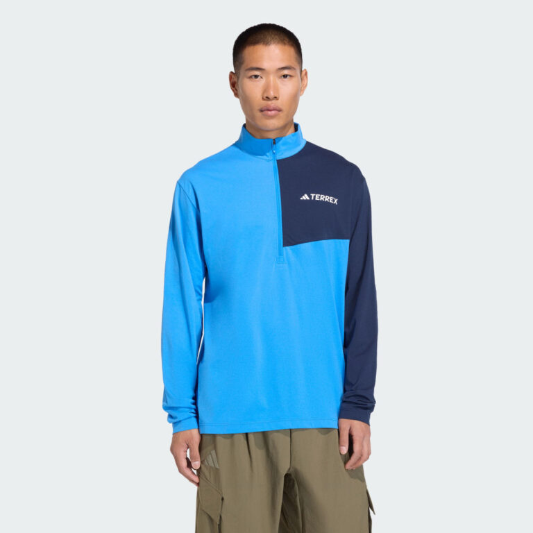 adidas Terrex Multi Climacool 1/2 Zip Long Sleeve Long-Sleeve Top Ray Blue