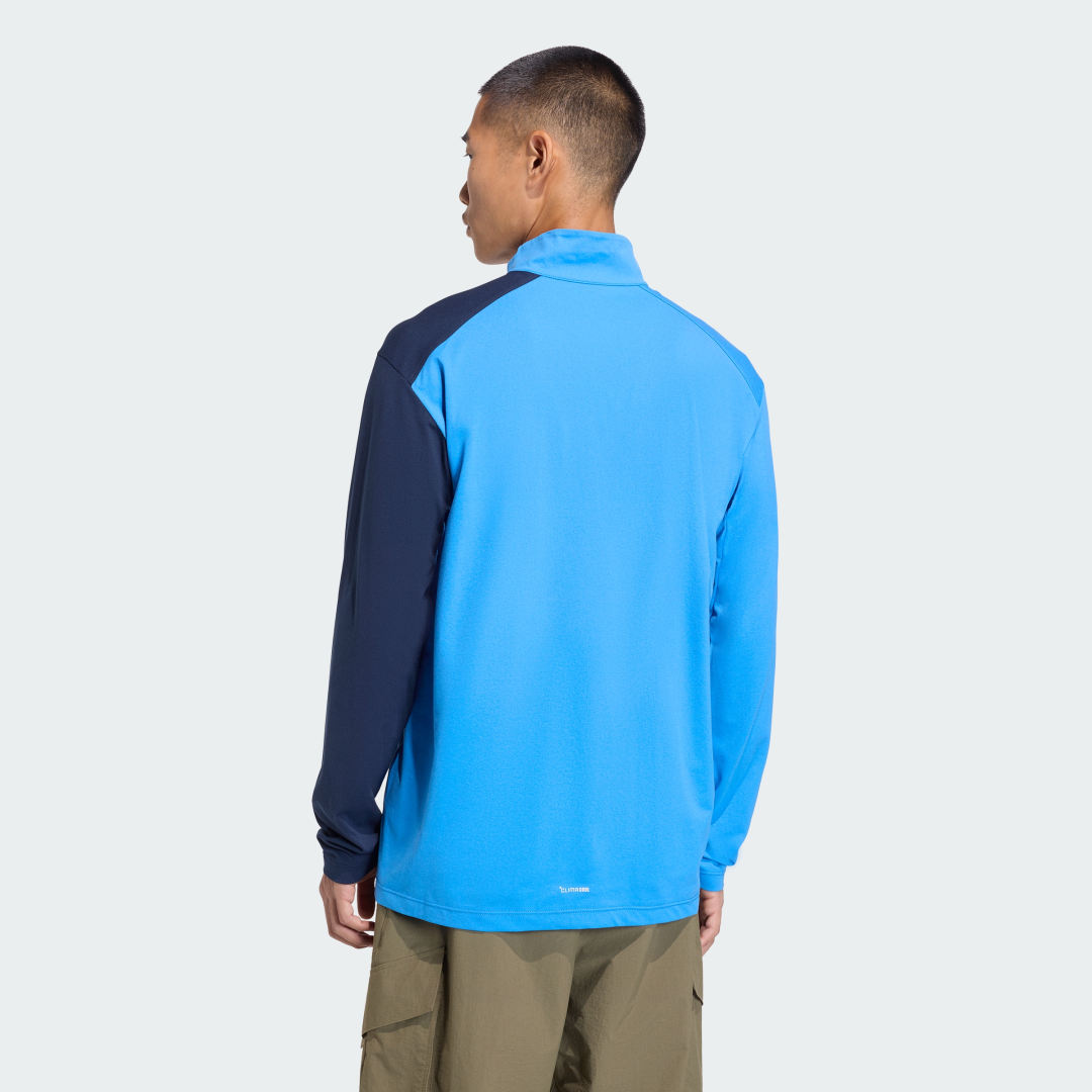 adidas Terrex Multi Climacool 1/2 Zip Long Sleeve Long-Sleeve Top Ray Blue - Image 2