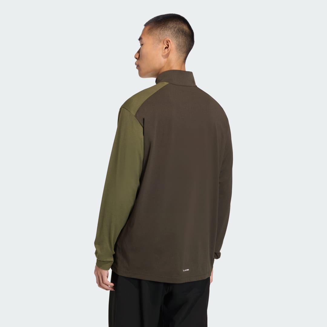adidas Terrex Multi Climacool 1/2 Zip Long Sleeve Long-Sleeve Top Shadow Olive - Image 2