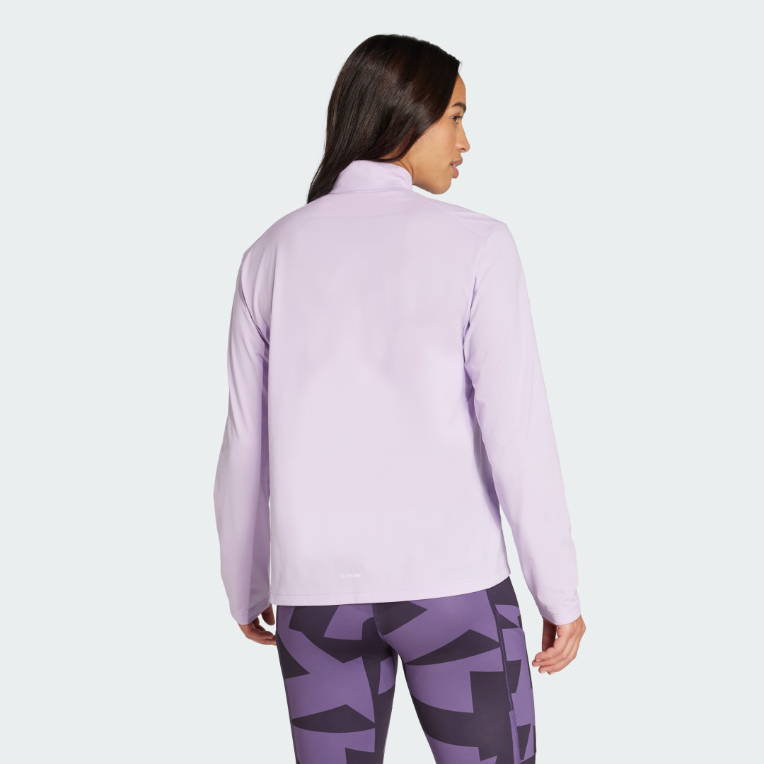 adidas Terrex Multi Climacool 1/2 Zip Long Sleeve Long-Sleeve Top Powder Plum - Image 2