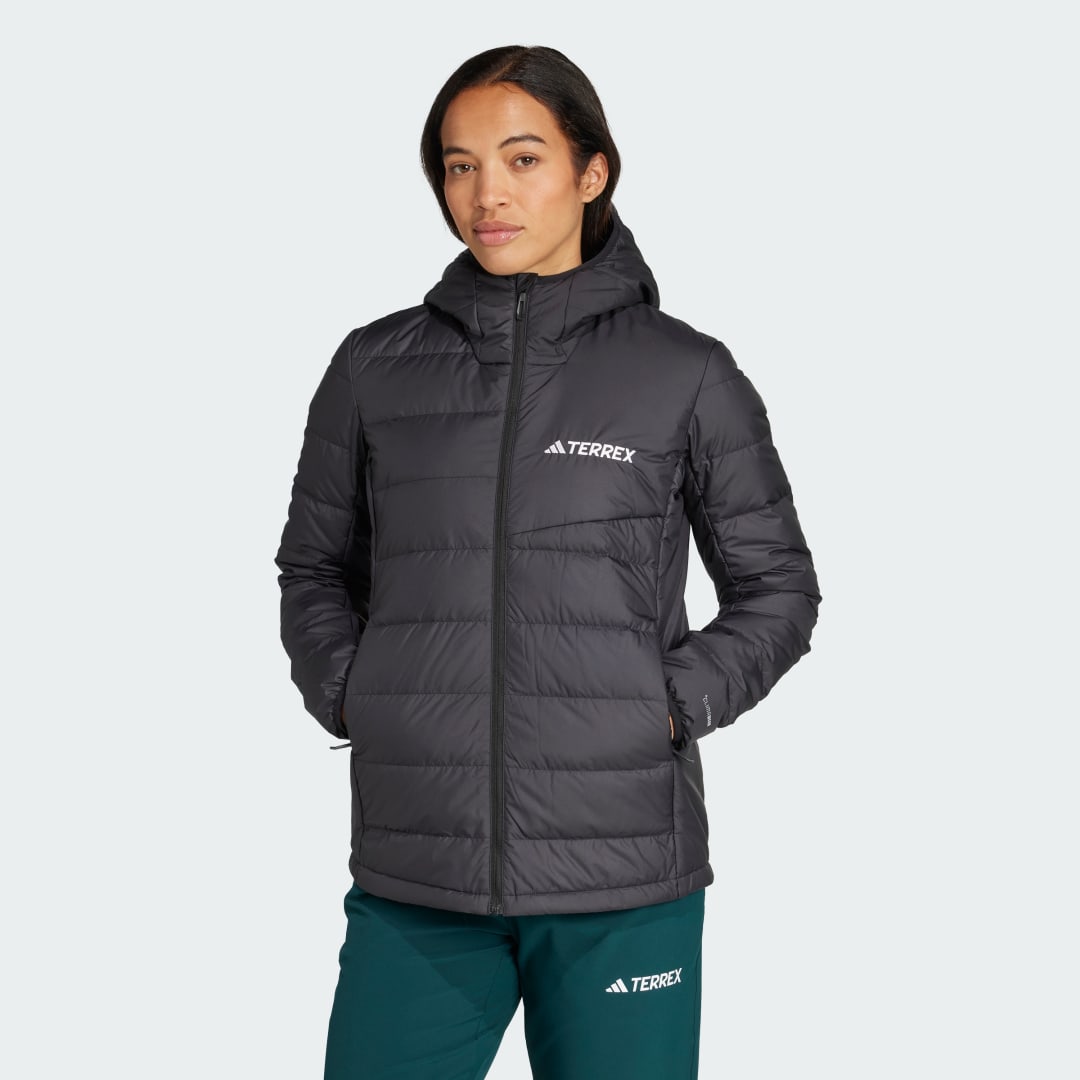 adidas Terrex Multi Light Down CLIMAWARM Hooded Jacket Black