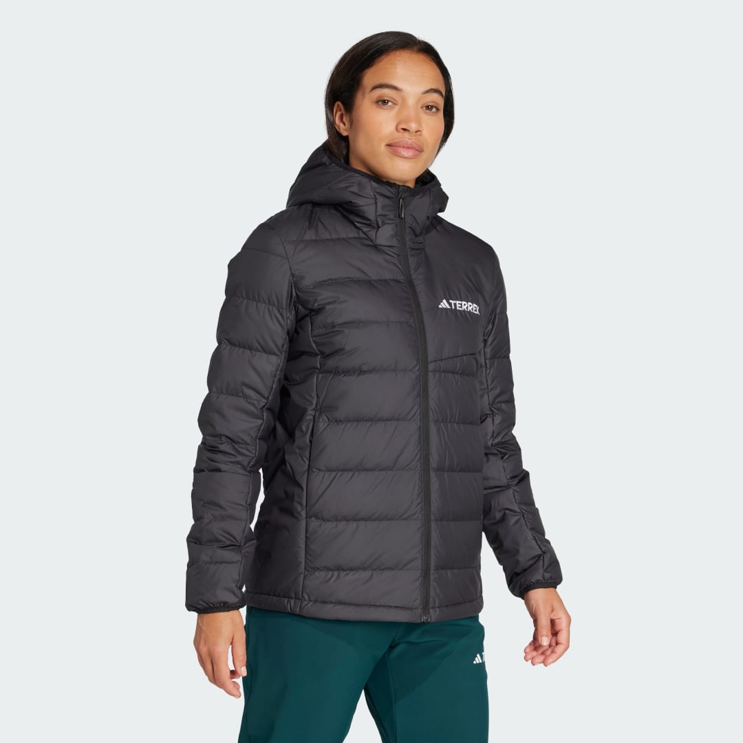 adidas Terrex Multi Light Down CLIMAWARM Hooded Jacket Black - Image 3