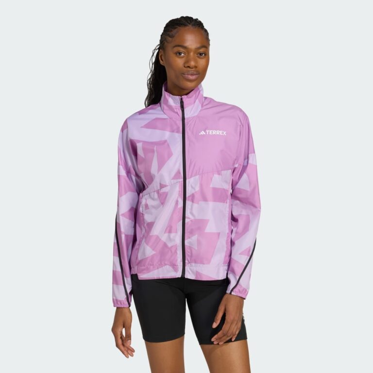 adidas Terrex Multi Printed Wind Jacket Preloved Purple / Powder Plum