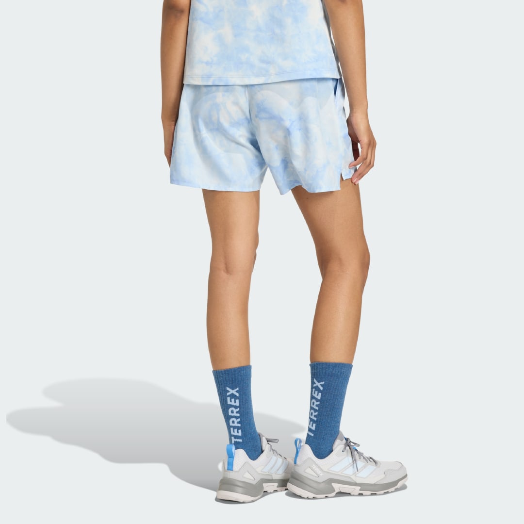 adidas Terrex Multi Spray Dye CLIMA365 Shorts White / Glow Blue - Image 2