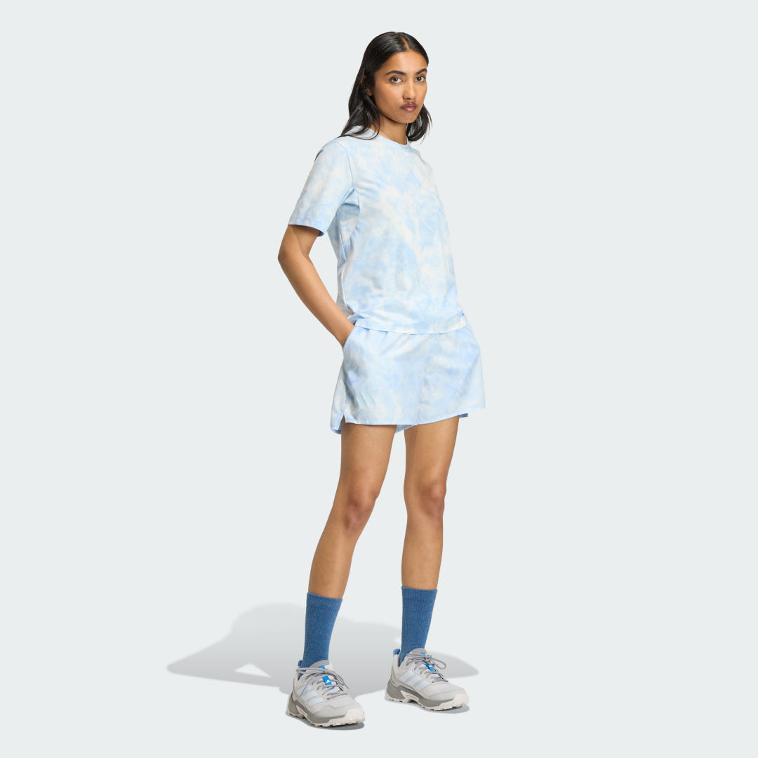 adidas Terrex Multi Spray Dye CLIMA365 Shorts White / Glow Blue - Image 3