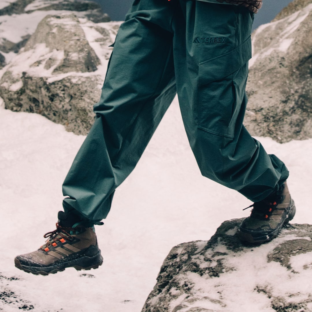 adidas Terrex Skychaser AX5 Mid GORE-TEX CLIMAWARM+ Hiking Shoes Earth Strata / Trace Brown / Pure Teal - Image 2