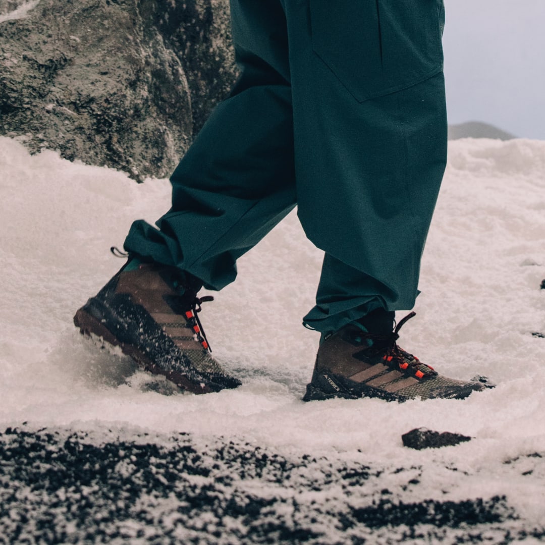 adidas Terrex Skychaser AX5 Mid GORE-TEX CLIMAWARM+ Hiking Shoes Earth Strata / Trace Brown / Pure Teal - Image 3