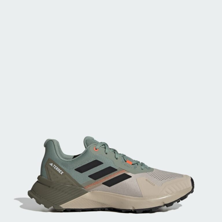 adidas Terrex Soulstride Trail Running Shoes Silver Green / Core Black / Semi Impact Orange