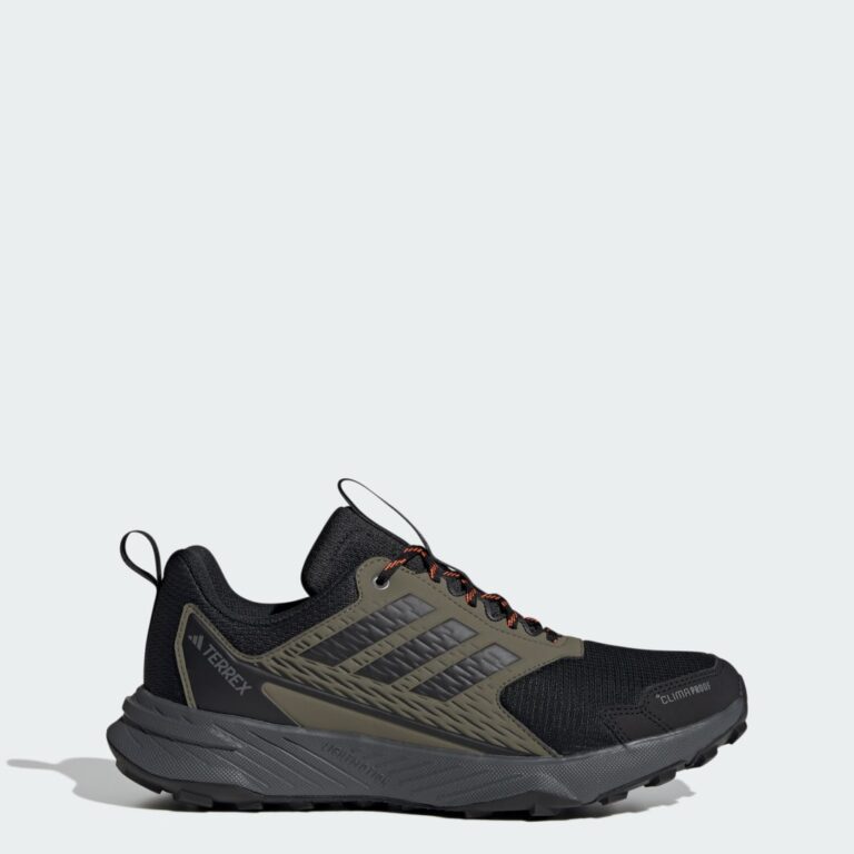 adidas Terrex Tracefinder 2 CLIMAPROOF Trail Running Shoes Olive Strata / Core Black / Semi Impact Orange