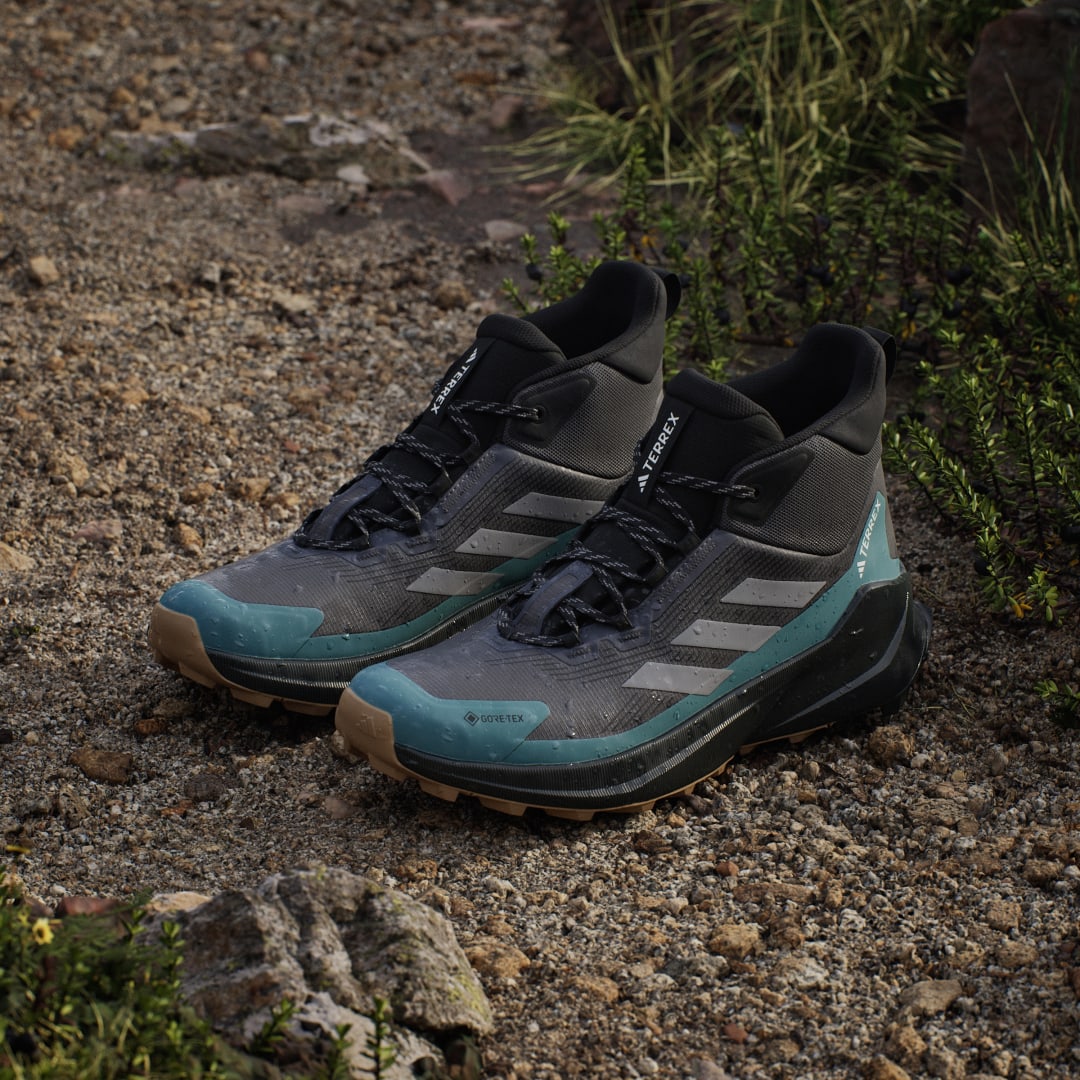 adidas Terrex Trailmaker 2.0 Mid Gore-Tex Hiking Shoes Grey Six / Grey Three / Preloved Teal - Image 4