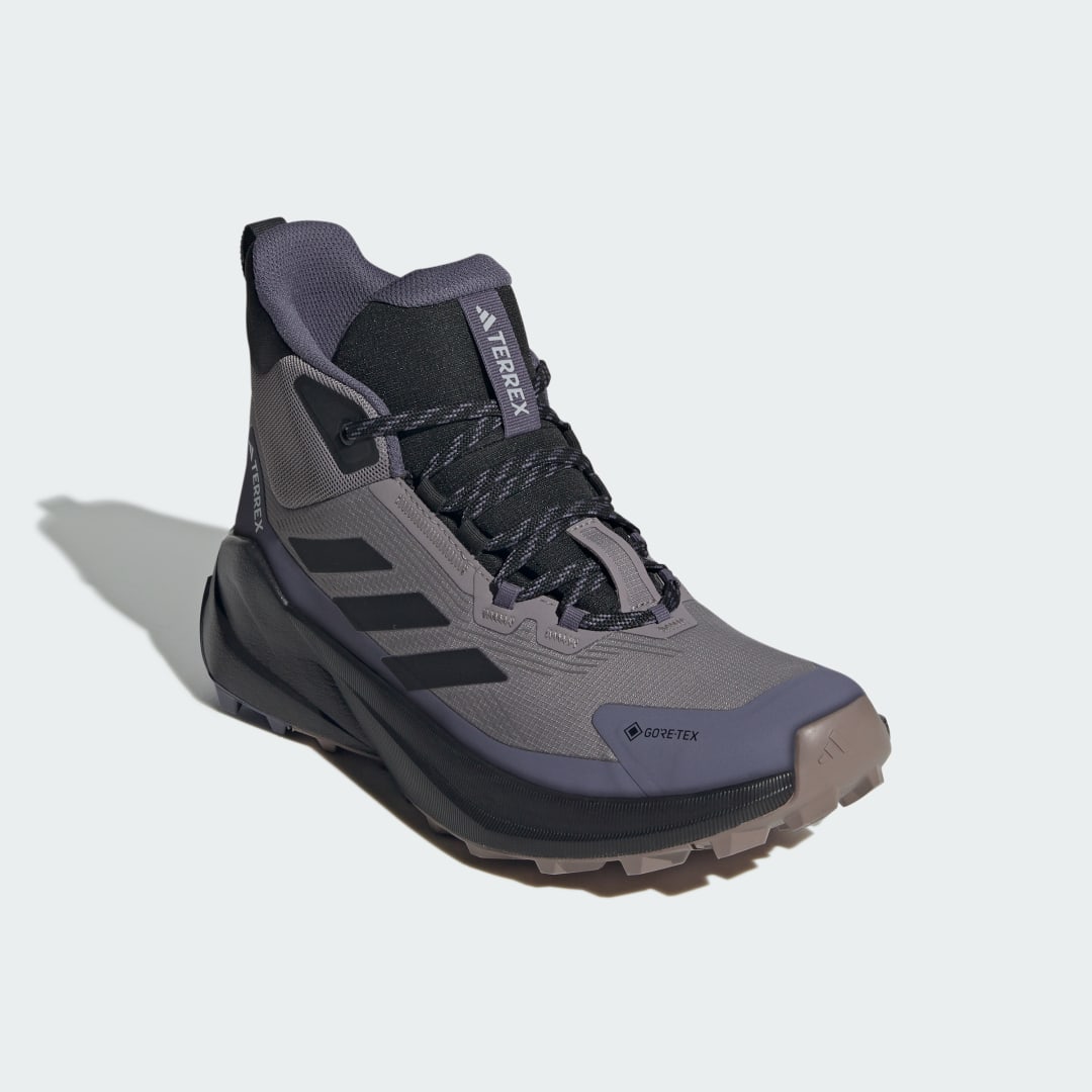 adidas Terrex Trailmaker 2.0 Mid Gore-Tex Hiking Shoes Taupe Oxide / Core Black / Preloved Violet - Image 4