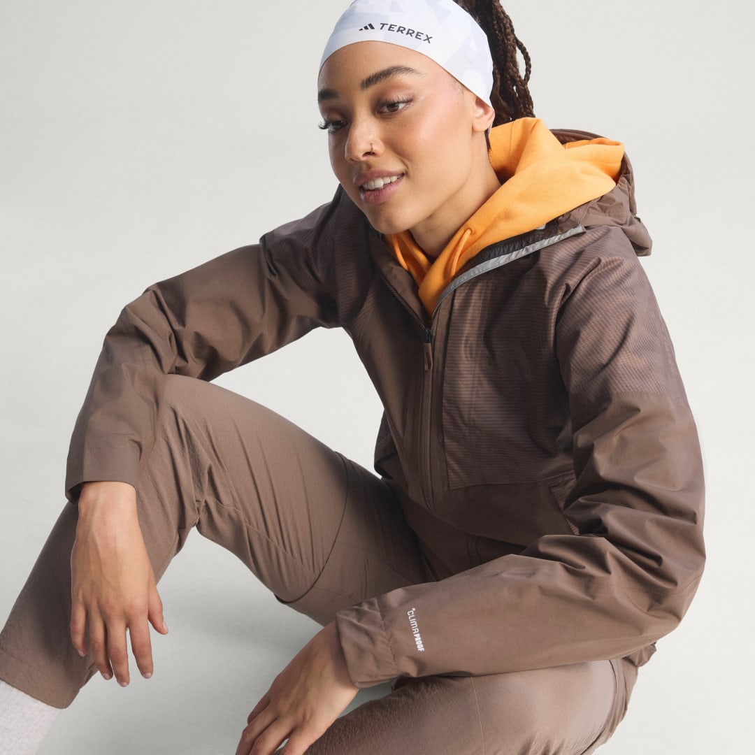 adidas Terrex Xperior 2.5 Layer Hybrid PRIMEKNIT CLIMAPROOF Jacket Trace Brown - Image 3