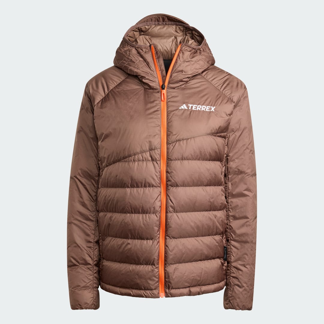 adidas Terrex Xperior CLIMAWARM+ Down Hooded Jacket Earth Strata - Image 4