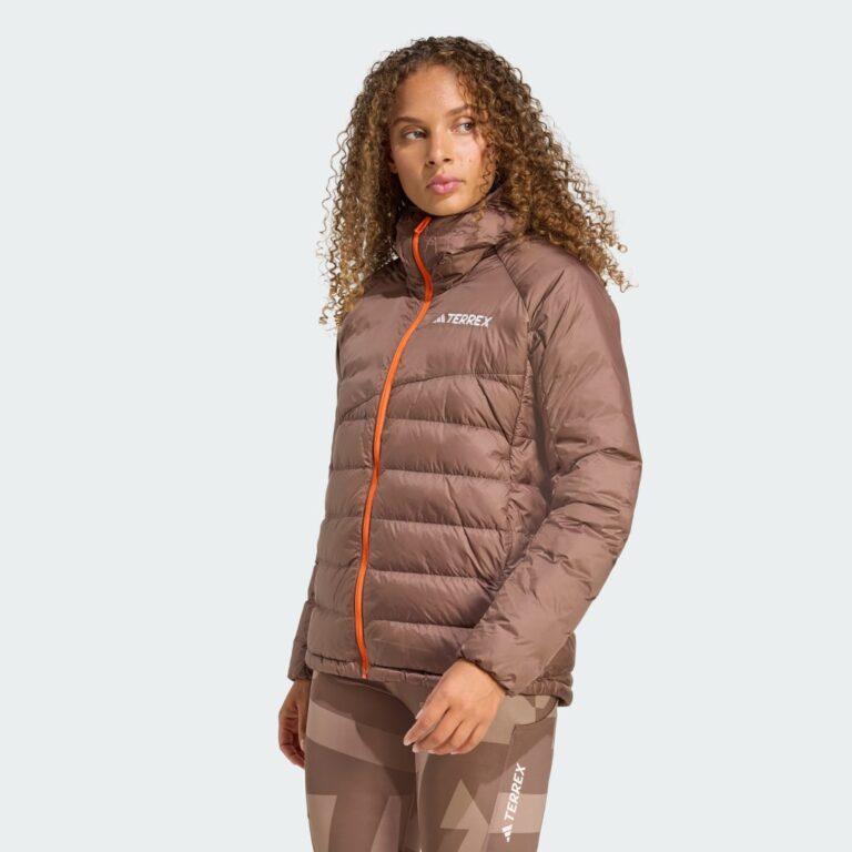 adidas Terrex Xperior CLIMAWARM+ Down Hooded Jacket Earth Strata