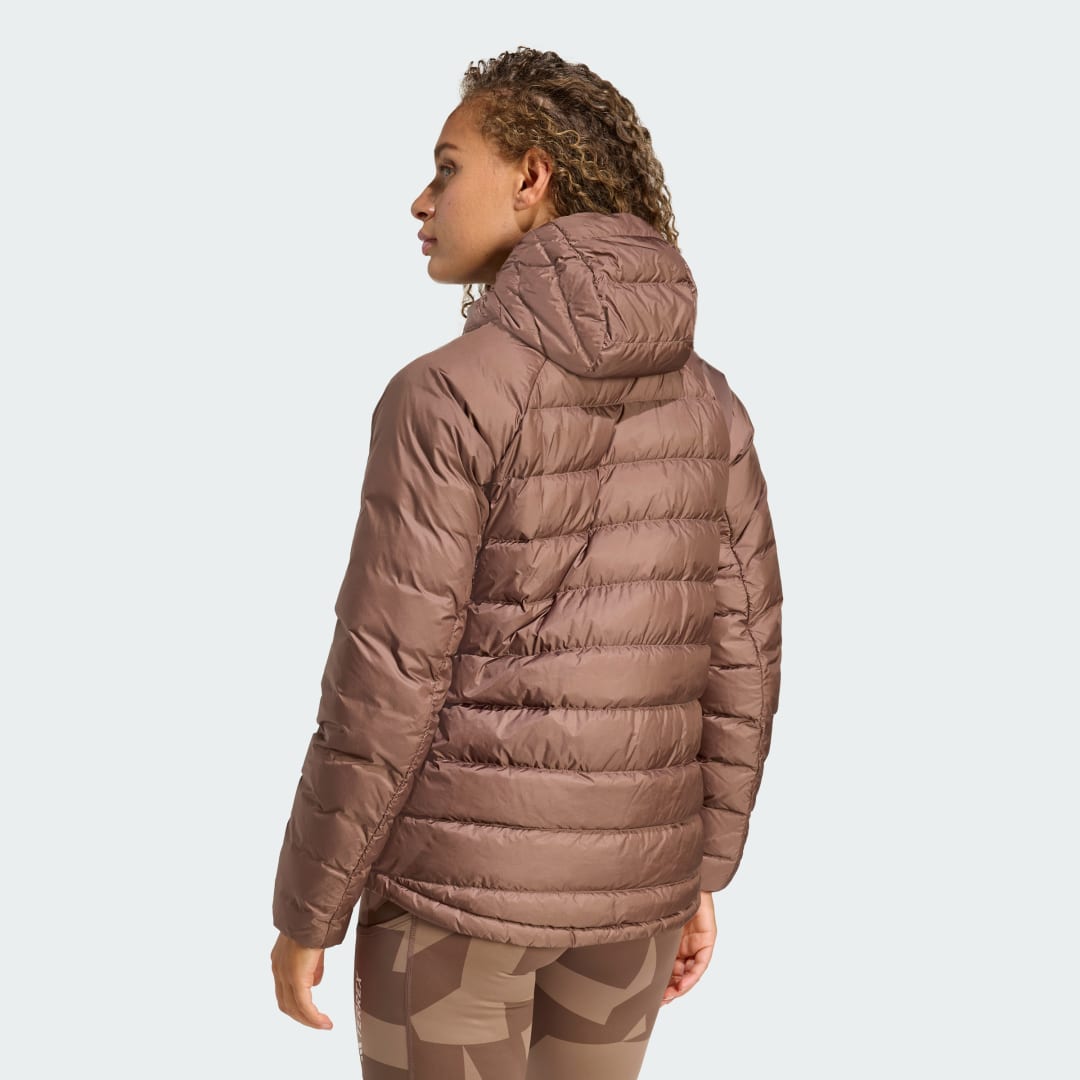 adidas Terrex Xperior CLIMAWARM+ Down Hooded Jacket Earth Strata - Image 2