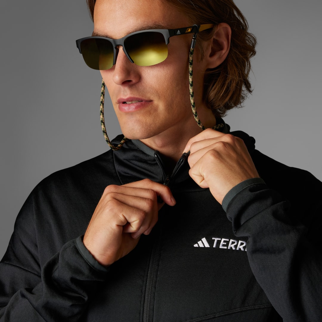 adidas Terrex Xperior CLIMAWARM Light Fleece Hooded Jacket Black - Image 4