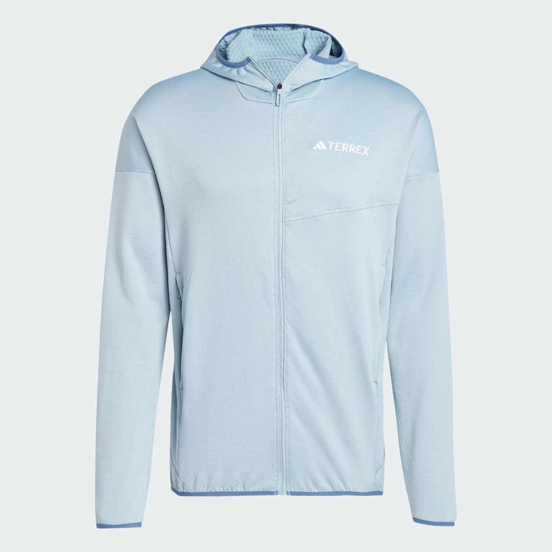 adidas Terrex Xperior CLIMAWARM Light Fleece Hooded Jacket Magic Grey - Image 4