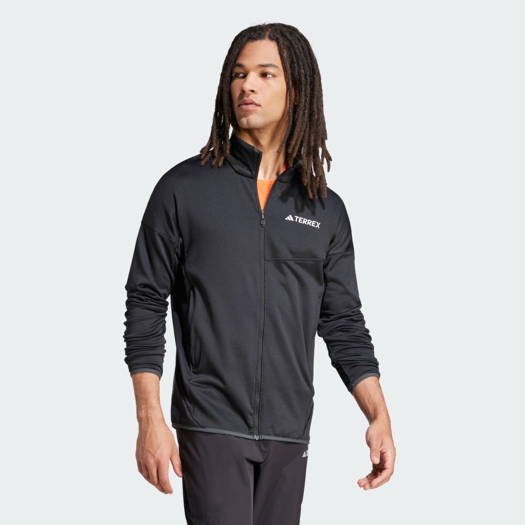 adidas Terrex Xperior Climawarm Light Fleece Jacket Black - Image 3