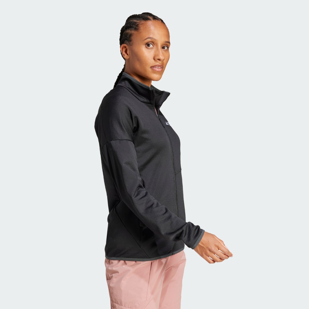 adidas Terrex Xperior Climawarm Light Fleece Jacket Black - Image 3