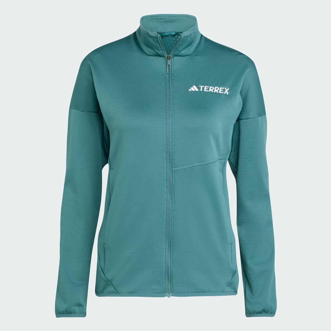 adidas Terrex Xperior Climawarm Light Fleece Jacket Preloved Teal - Image 4