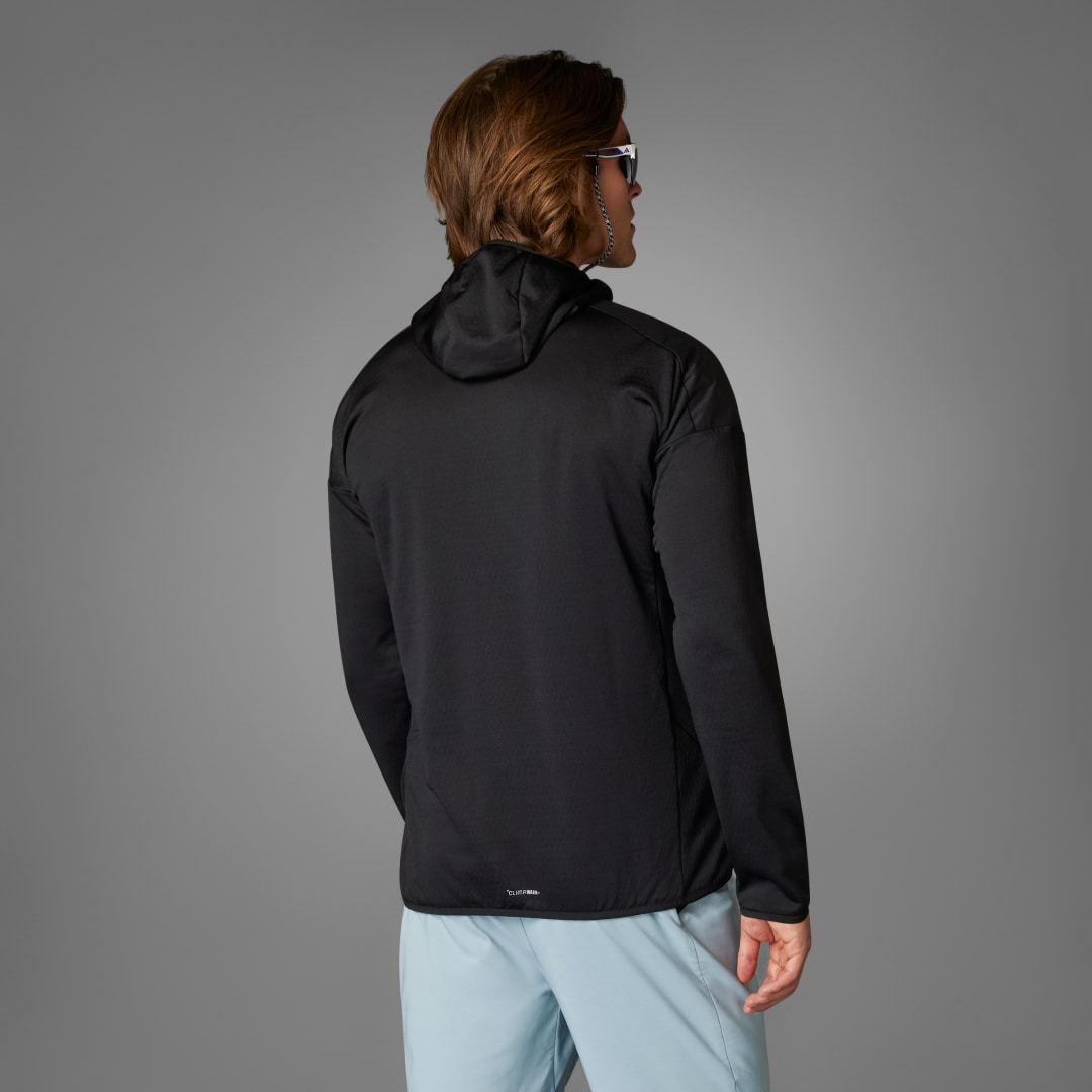 adidas Terrex Xperior Climawarm+ Wind Light Fleece Hooded Jacket Black - Image 2