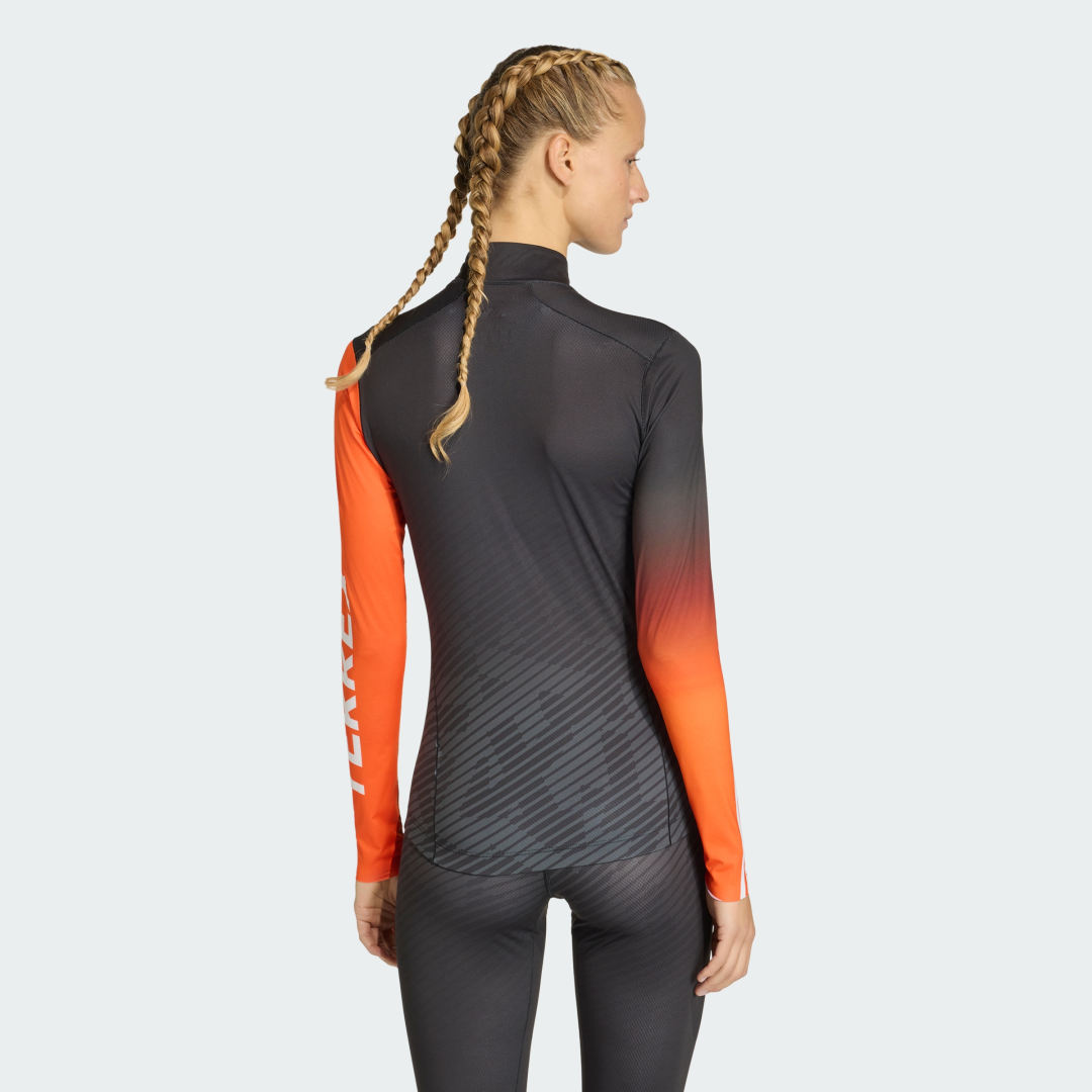 adidas Terrex Xperior Cross-Country Race Top Semi Impact Orange / Black / Grey Six - Image 2