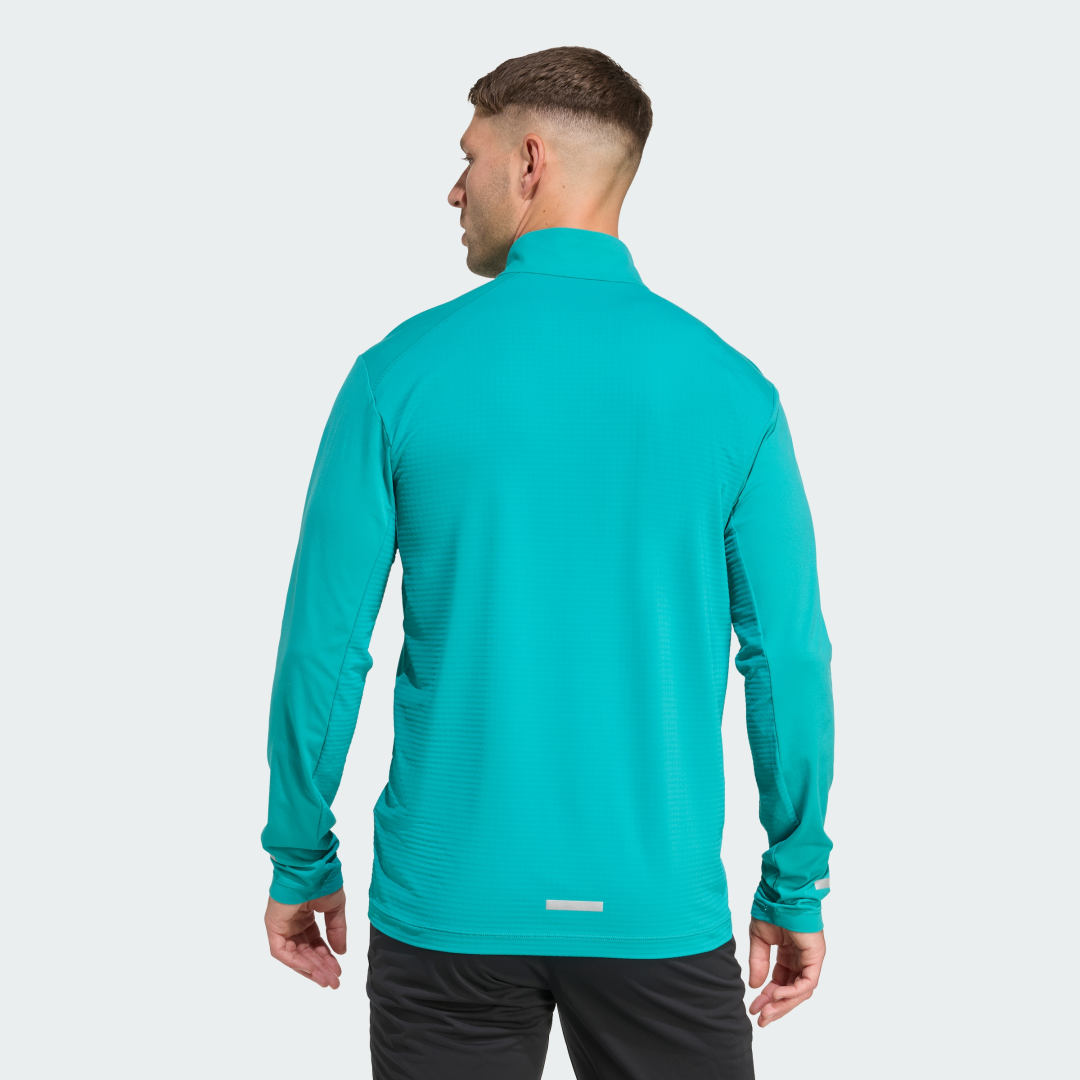 adidas Terrex Xperior Half-Zip Long-Sleeve Top Pure Teal - Image 2