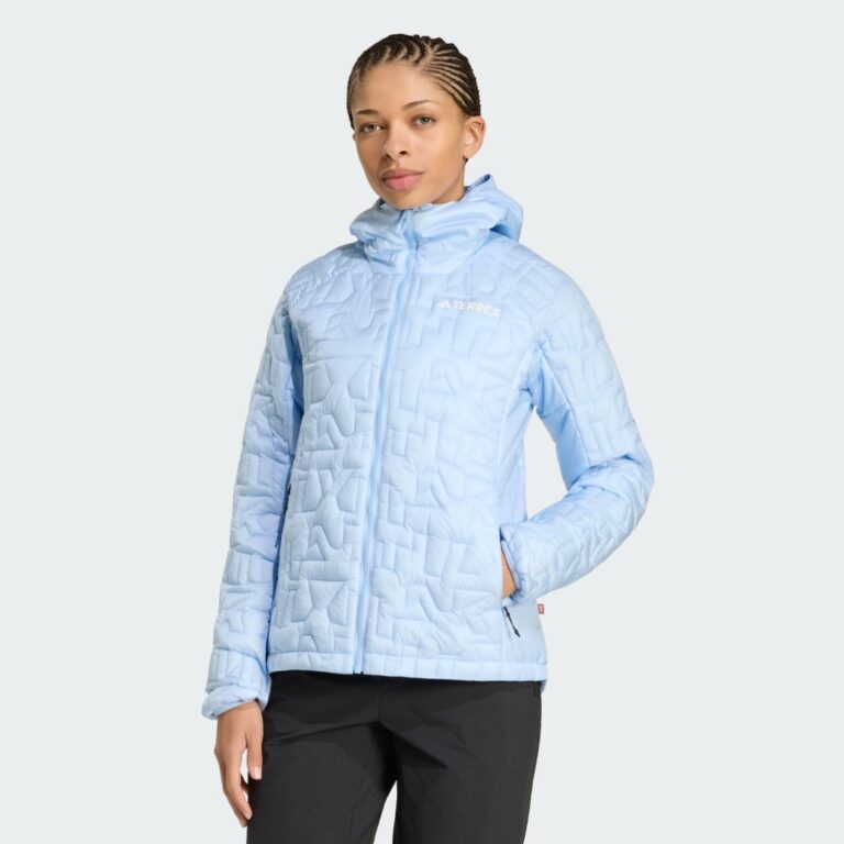 adidas Terrex Xperior PrimaLoft Loose Fill Insulated Hooded Jacket Glow Blue