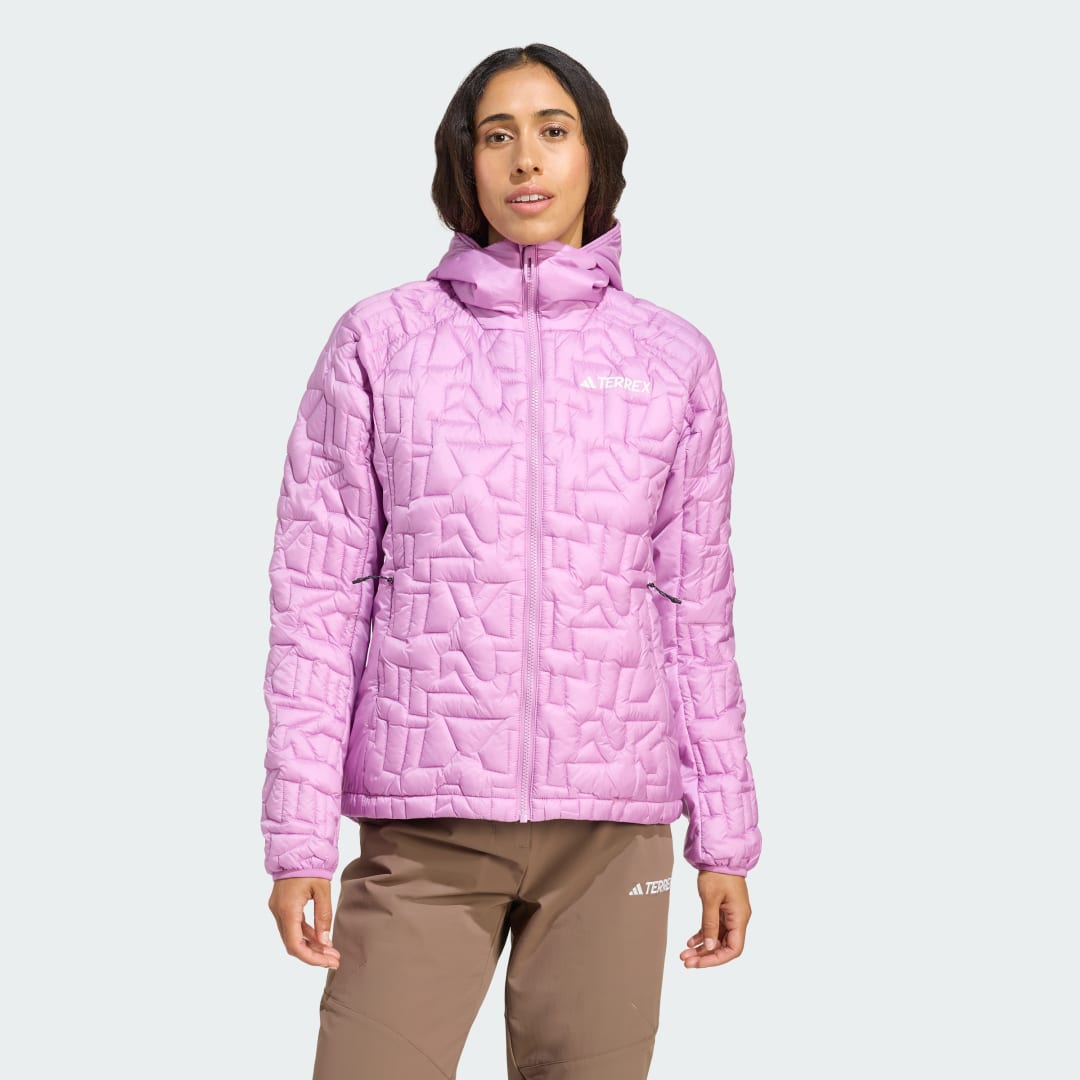 adidas Terrex Xperior PrimaLoft Loose Fill Insulated Hooded Jacket Preloved Purple