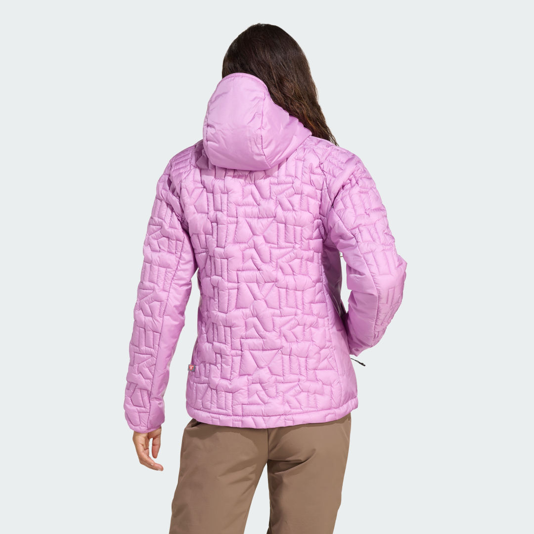 adidas Terrex Xperior PrimaLoft Loose Fill Insulated Hooded Jacket Preloved Purple - Image 2