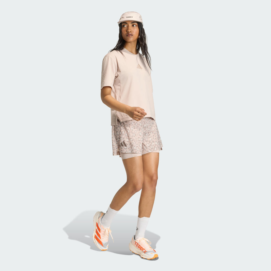 adidas Terrex Xploric 2in1 Shorts Printed Beige / Wonder Taupe / Trace Brown - Image 3